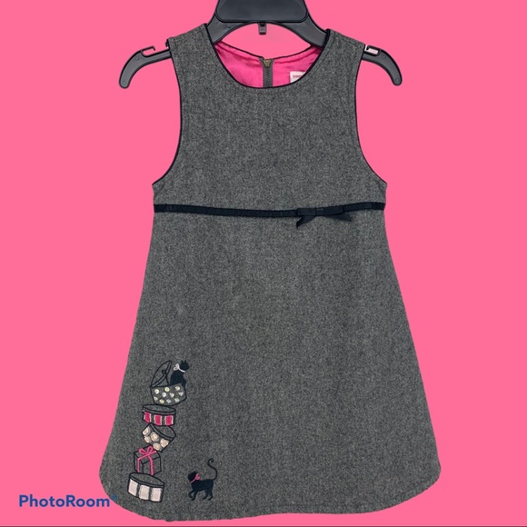 Gymboree Girls Recycled Gray Wool Dress size 5